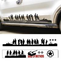 ราคา Band of Brothers Army ทหารรถสติกเกอร์ Decal ไวนิลสําหรับ Jeep Wrangler Rubicon Patriot เข็มทิศ Grand Cherokee Renegadeauto ชิ้นส่วนตกแต่งรถ (53809578309)