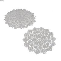 ราคา TREND Placemat โครเชต์ผ้าปูโต๊ะสีขาวกลวงที่ละเอียดอ่อนเย็บปักถักร้อยดอกไม้ Pad (52310999318)
