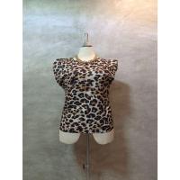 ราคา S73 Fashion เสื้อ เสื้อครอป เสื้อสาวอวบ สายฝอ พิมพ์ลายเสือ ไซส์ XL+ (19571319034)
