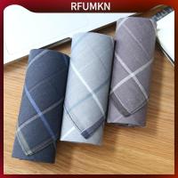 ราคา [rfumkn] 3 ชิ้น ผู้ชาย ชุดผ้าเช็ดหน้า ผ้าเช็ดหน้า Cotton Mens Stripe Checkered Pattern Pocket Square Hankies (25898166361)