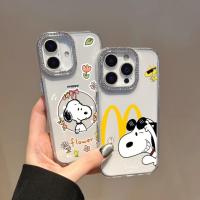 ราคา SimpleคาวบอยS-Snoopyเคสโทรศัพท์ใสสําหรับiPhone AIR 16E 16 15 14 13 12 11 17 Pro Max 16 15 14 Plus XS MAX XR X 7 8 6 6S Plus SEปลอกAnti Fall Rhinestone Cover (44951895822)