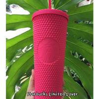 ราคา Starbucks Indonesia Ruby Studded Cold cup 2021 แก้วสตาร์บัคส์หนาม แก้วเพชร starbucks ruby pink (19083381528)