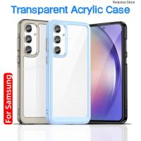 ราคา Samsunga15 SamsungA55 ถุงลมนิรภัยปลอกใสสําหรับ Samsung Galaxy A05S A15 A25 A35 A05 A55 5G 4G อะคริลิคโปร่งใสเคสโทรศัพท์ TPU กันกระแทกเลนส์กล้องปกป้องฝาหลังปลอก (26409359365)