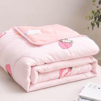ราคา ผ้าห่มใยไหมสีชมพูหวานลายลูกสตอเบอร์รี่ (14284711039)