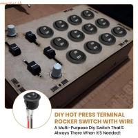 ราคา AUGUSTUS สวิตช์โยกกลม, ON-OFF 2 Pin Toggle Switch, Small Rocker 12 Volt DC 2nd Gear, 2nd Foot Black Circular Switch Car Automotive (46511163502)