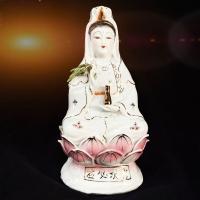 ราคา พระโพธิสัตว์กวนอิม เจ้าแม่กวนอิม กวนอิม ปางประทานพร งานเซรามิก ขนาด 8 ,10 นิ้ว 坐莲观音陶瓷 (18407538941)