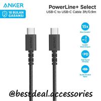 ราคา Anker Powerline Select+ สายเคเบิลข้อมูล USB-C ถึง USB-C 0.9M 3FT - A8032 (43105736506)
