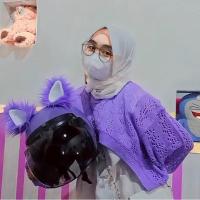ราคา หูหมวกกันน็อค ขนเฟอร์ สไตล์เกาหลี ของแท้ (2 ชิ้น) (18076581744)
