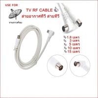 ราคา TV Cable สายอากาศทีวี สายทีวี สีขาว ยาว 1.8/3/5/10/15 เมตร ใช้ทองแดงบริสุทธิ์ นำสัญญาณได้ดี (25078439888)