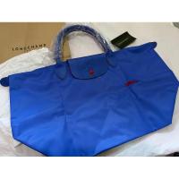 ราคา Longchamp LePliage Club M Short สีฟ้าม้าปักแดง ของแท้100% (22946907206)