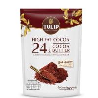 ราคา Tulip Cocoa Powder Dark Red Brown Color ทิวลิป ผงโกโก้ ชนิดสีน้ำตาลแดงเข้ม ไขมันโกโก้ 24% 440 กรัม (20669564449)