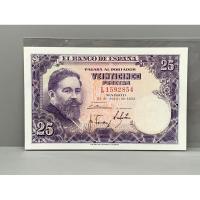 ราคา ธนบัตรรุ่นเก่าของประเทศสเปน ชนิด25Pesetas ปี1954 UNC (18677552853)