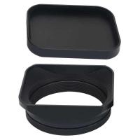 ราคา ▥ Haoge Lh-X200b โลหะสแควร์เลนส์สีดําหมวกและ 49 มม.แหวนอะแดปเตอร์สําหรับ Fuji Fujifilm X100v X1 (28436027865)