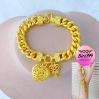 ราคา สร้อยข้อมือทองเหมือนแท้ 3บ. เลทข้อมือ หนัก3บาท siri399 จี้หัวใจ d6Pc0 ทองเคลือบแก้ว ชุบทอง เหมือนแท้ (25183509825)