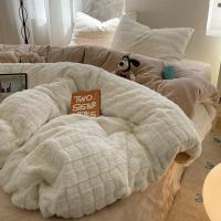 ราคา Winter Rabbit Plush Set สี่ชิ้นชุดผ้ากำมะหยี่กำมะหยี่หนาแผ่นปะการังกำมะหยี่กำมะหยี่ผ้าห่มผ้าห่มผ้าห (26788917411)