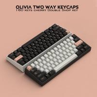 ราคา 160 คีย์ DOUBLE SHOT Cherry Profile Dark Olivia PBT ABS Keycap หนาสําหรับ Filco CHERRY Ducky iKBC Mechanical Gaming คีย์บอร์ด (28189286949)