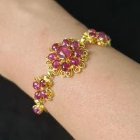 ราคา สร้อยข้อมือทับทิมโมซัมบิคทรงดอกไม้ (50154649409)