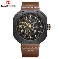 ราคา นาฬิกาผู้ชาย naviforce watch แท้ NF9141 สายหนัง สีน้ำตาลดำเหลือง BYD.BN สินค้าพร้อมส่ง (6005569577)