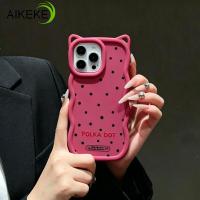 ราคา SAMSUNG ลายจุดน่ารักหูแมวเคสโทรศัพท์สําหรับSamsung Galaxy A12 M12 F12 A11 M11 A10 A10S A02 A02S M02S A22 M22 A20 2A0E A20S 5G 4G 3D Soft Waveปลอก (47861370034)