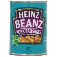 ราคา Heinz Beanz Baked Beans & Pork Sausages / 415g / ไฮนซ์ เบคบีน (27718163073)