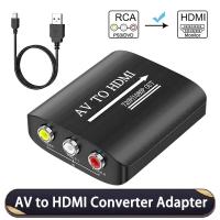 ราคา 1080p AV RCA เป็นอะแดปเตอร์คอมโพสิต HDMI AV เป็น HDMI Audio Video Converter พร้อมสาย USB สําหรับ HD TV กล่อง VHS VCR DVD N64 Wii PS1/2/3 (27777667942)