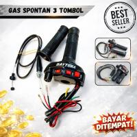 ราคา TOMBOL Universal 3-Button Spontan Gas Set ขวาซ้าย + ชุดสายแก๊สเหมาะสําหรับ Satria FU Vixion MX Supra Jupiter Vega RX King (56059422830)