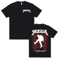 ราคา เสื้อยืดสินค้าทัวร์อัลบั้ม Yeezus ของแร็ปเปอร์ Kanye West เสื้อผ้าผู้ชาย สไตล์ฮิปฮอป ฮาราจูกุ เสื้อยืดผ้าฝ้ายลำลองสำหรับ (55108425168)
