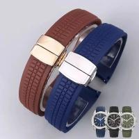 ราคา High Quality Soft Rubber Watch Band Aquanaut Fits For Patek Philippe Silicone 5164A 5167A 5168A Folding Buckle Watch Strap 21mm (52010217086)