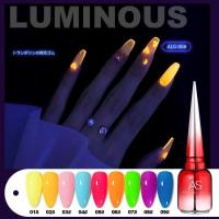 ราคา (ALG) สีเจลเรืองแสงในที่มืด สีสดใส สีเจลทาเล็บ ยาทาเล็บเจล ASฝาแหลมขวดแดง (23318886298)