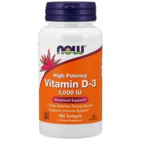 ราคา Now Foods, Vitamin D-3 High Potency, 25 mcg (1,000 IU), 180 Softgels D3 วิตามินดี3 ดี3 Vitamin d3 puritan (4576519660)