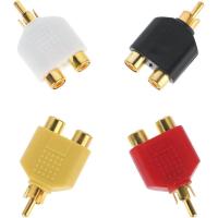 ราคา 4 ชิ้น RCA Y Splitter ปลั๊กอะแดปเตอร์ RCA 1 ชาย 2 หญิง 2 ลําโพง 2 หญิง 1 ชาย Y อะแดปเตอร์ Splitter สายสําหรับ Audio Video Av สายทีวีแปลง (44079349458)