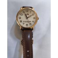 ราคา Coach แท้ นาฬิกาผู้หญิง สายหนัง สีน้ำตาล หน้าปัด 34 mm สีทอง เรียบหรู ใส่ได้ทุกวัน (46657328112)