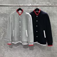 ราคา thombrowne Women's New French Ribbed Fabric Open-Front College Style Baseball Jacket (50560577402)