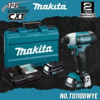 ราคา MAKITA ชุดสว่านไขควงกระแทกไร้สาย 12V 1/4" 110Nm. No.TD110DWYE (26678102691)