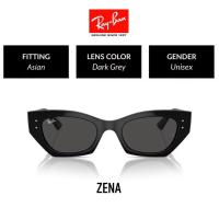 ราคา มือ 2 กล่องครบ สภาพ 99% RAY-BAN ZENA RB4430F 667787 (Black) - Sunglasses แว่นกันแดด (54059886315)