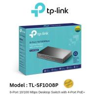 ราคา TP-LINK TL-SF1008P 8-Port 10/100 Mbps Desktop Switch with 4-Port PoE+ (27976394750)