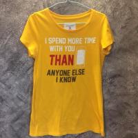 ราคา เสื้อยืด สีเหลือง ยี่ห้อ CC-OO (มือสอง) (1948834205)