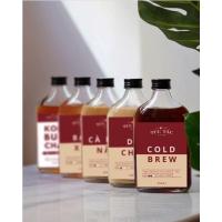 ราคา 250ML ROUND SHOULDER SQUARE ขวดแก้วสําหรับ CAFE และสมูทตี้ (44030312208)