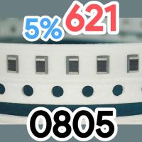 ราคา 10 ชิ้น ตัวต้านทานชิป smd 621 620R 5% ขนาด 2012 0805 620ohm 620 โอห์ม (44329784943)