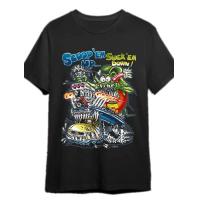 ราคา [Ed Roth Rat Fink T-Shirt] Ed Roth Rat Fink เสื้อยืดสีดํากราฟิกแขนสั้นผู้ชายตลก (54660421342)