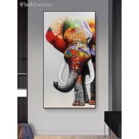 ราคา โมเดิร์นแขวนภาพวาดระเบียงทางเดินพื้นผิวภาพวาดสีน้ำมันจิตรกรรมฝาผนังพื้นหลังโซฟาผนังห้องนั่งเล่นชั้นตกแต่งภาพวาดช้างสัตว์ (21387963137)