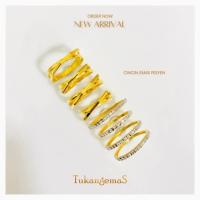 ราคา แหวนทอง Golder 916 Gold แฟชั่นหวายแยกแหวน 22k (CBR) (29322557572)