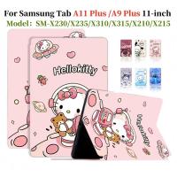 ราคา Sanrio Hello Kitty กรณีแท็บเล็ตสําหรับ SAMSUNG Galaxy Tab A11 + A9 + Plus 11 SM-X230 X235 X236B X310 X315 X210 X215 LTE X216B 5G น่ารักการ์ตูนหนังสือสไตล์ Flip Stand Cover (53961318693)