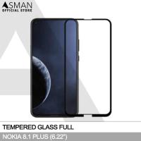 ราคา LAYAR กระจกนิรภัยเต็มแก้วสําหรับ Nokia 8.1 Plus | ฟิล์มกันรอยหน้าจอ CrystalGuard - สีดํา (47351190241)