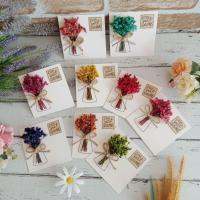 ราคา การ์ดดอกไม้แห้งของขวัญปัจฉิม หลากสีสรรสวยงาม ของขวัญปัจฉิมนิเทศ congratulations ปีใหม่ วาเลนไทน์ ขนาด9×9cm (13099071228)