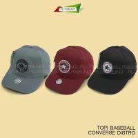 ราคา KATUN MERAH CONVERSE Distro Casual เบสบอลหมวกสําหรับผู้ชายและผู้หญิง Vintage หนาสีเทาสีดําสีแดงคลิปเหล็กผ้าฝ้ายหนาวัสดุทุกขนาด (18769666788)