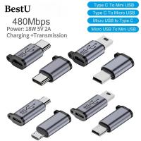 ราคา Type C Female to Micro USB/ TypeC Female to Mini USB/ Micro USB Female to Type C/ Micro USB Female to Mini USB Connector Adapter Converter (40080095247)