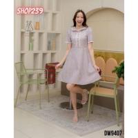 ราคา ส่งต่อเดรสใส่ทำงาน งานป้าย Dress World เดรสสั้นลายดอก คอปก ทรงบานใส่ได้ทุกงานเลยน๊าา (28787642034)