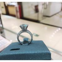 ราคา แหวนเพชรโมอีส 5กะรัต นำ้ D VVS1 Moissanite 5.0 ct เงินแท้ ทองคำขาว18K (14428272839)
