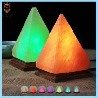 ราคา [ระเบิด1.ไทย] โคมไฟเกลือหิมาลัยคริสตัลโคมไฟหินเกลือพร้อมฐานตกแต่งห้องนอนบ้าน (27434672062)